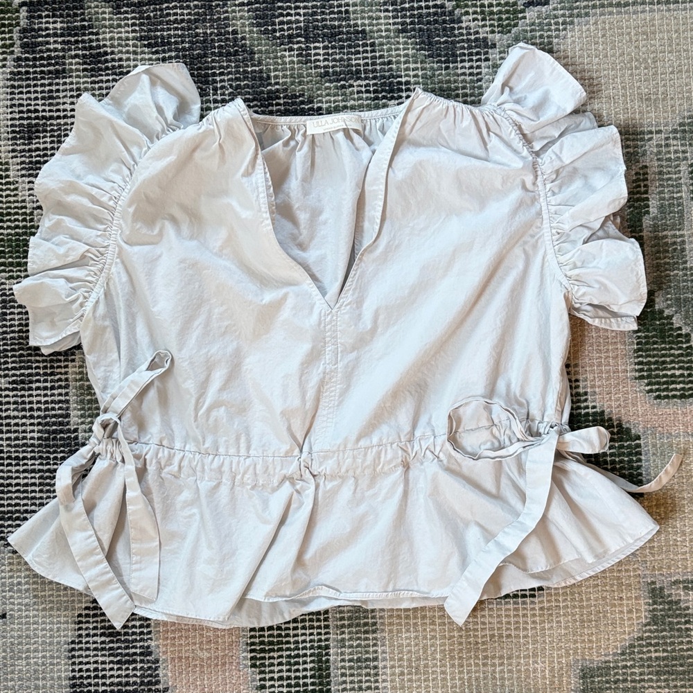 Ulla Johnson Signatute Ruffle Top with bows